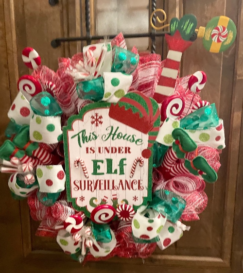 Elf on the shelf Christmas wreath
